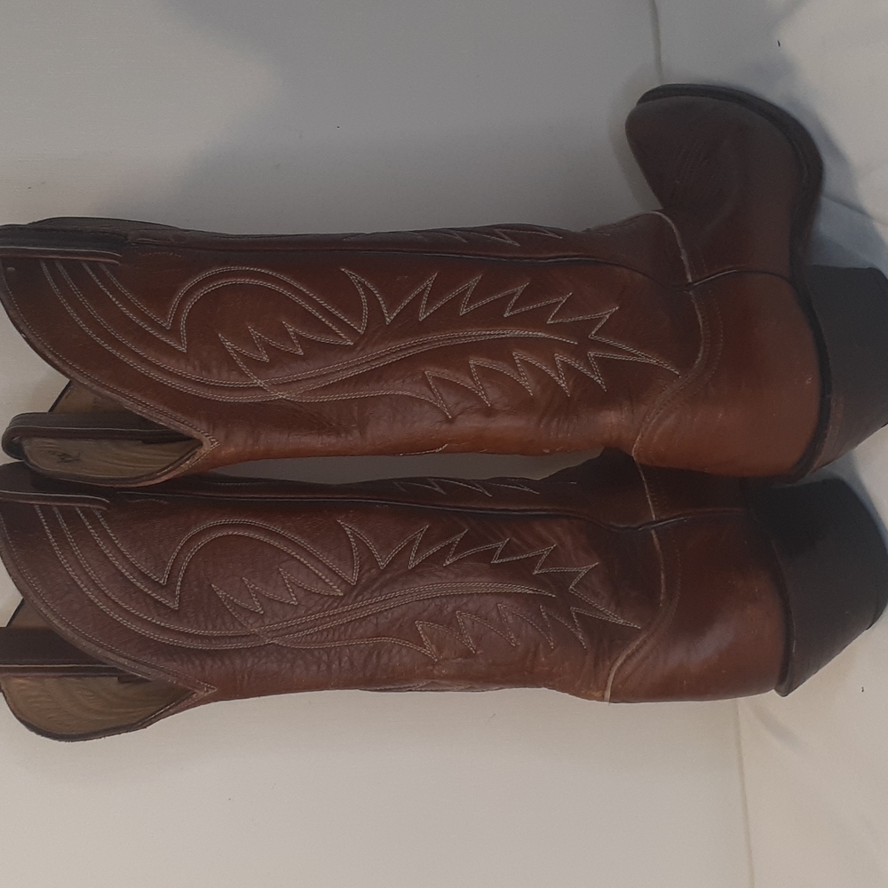 Tony Lama Western Leather Boots - Picture 4 of 6